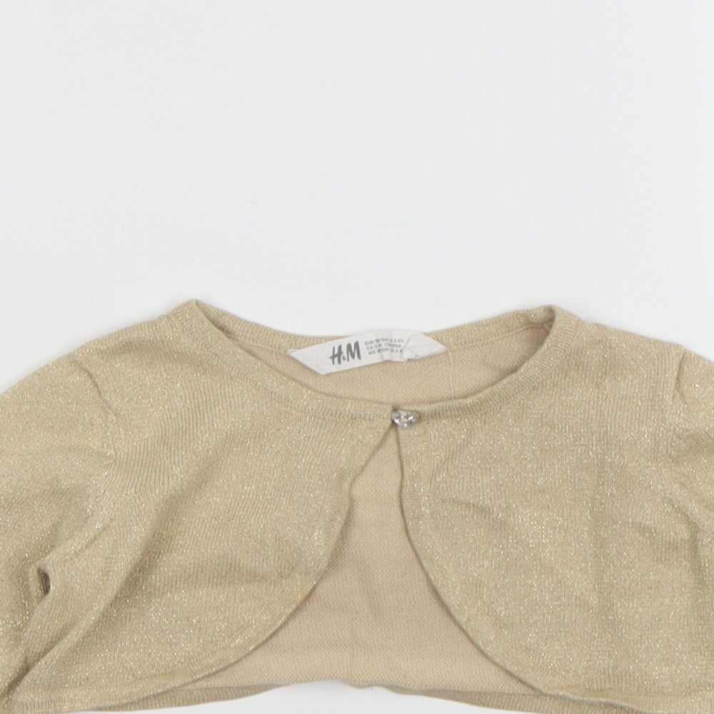 H&M Girls Clear   Cardigan Jumper Size 2-3 Years