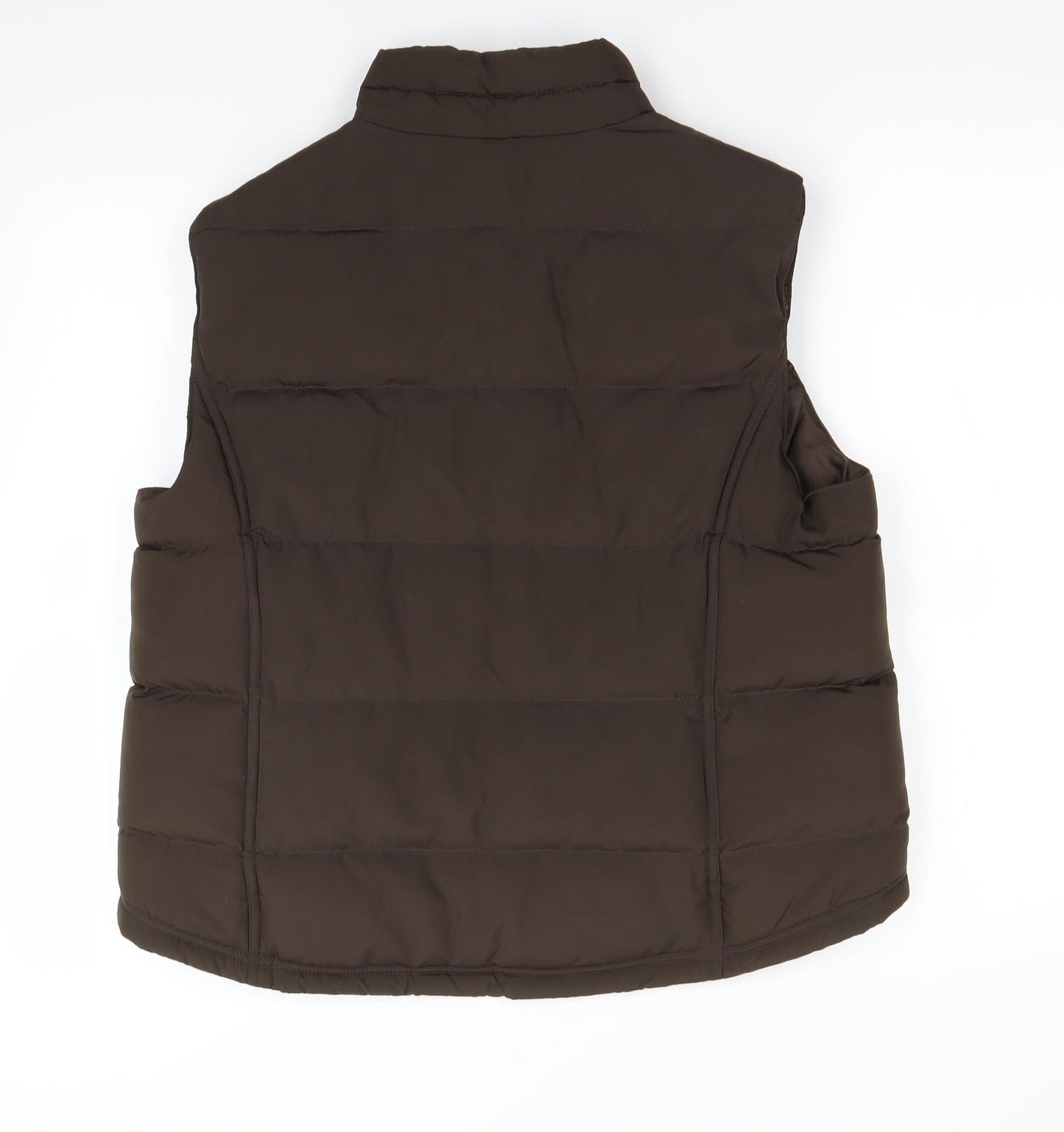 M&S Womens Brown   Gilet Coat Size 14