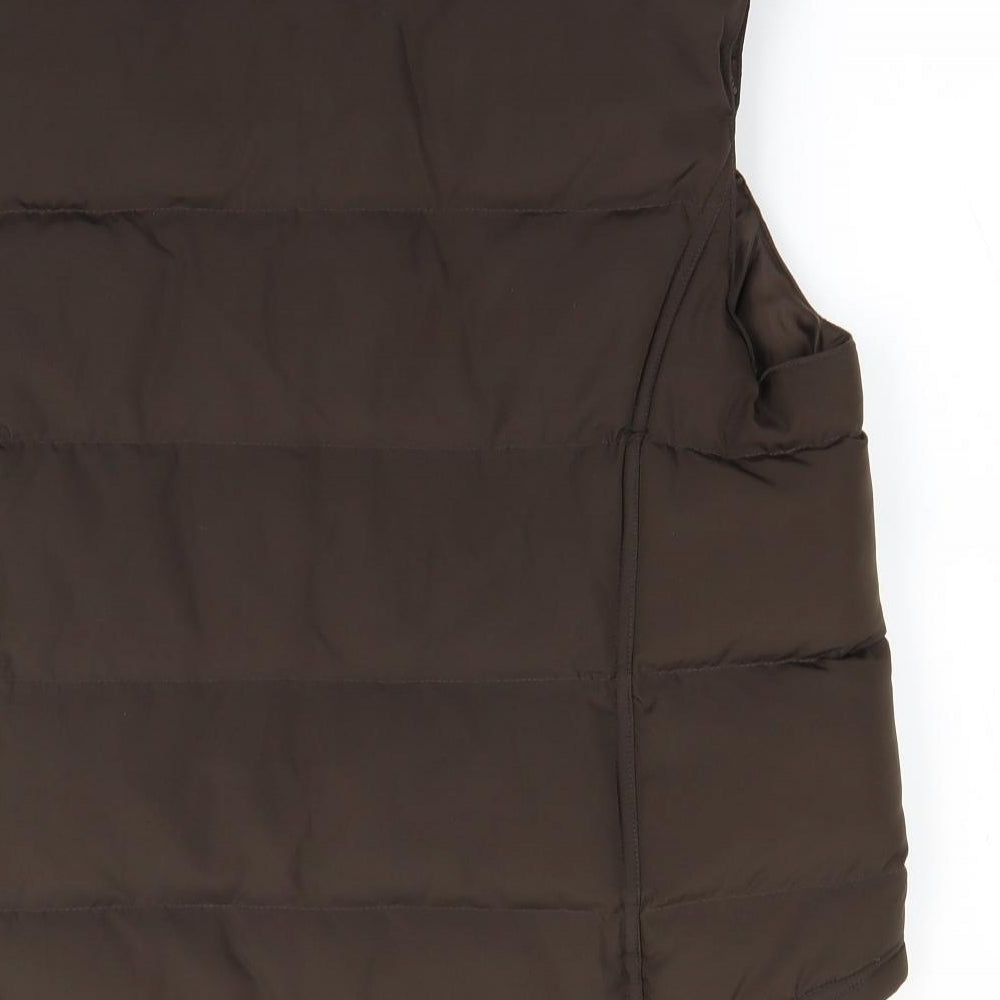 M&S Womens Brown   Gilet Coat Size 14