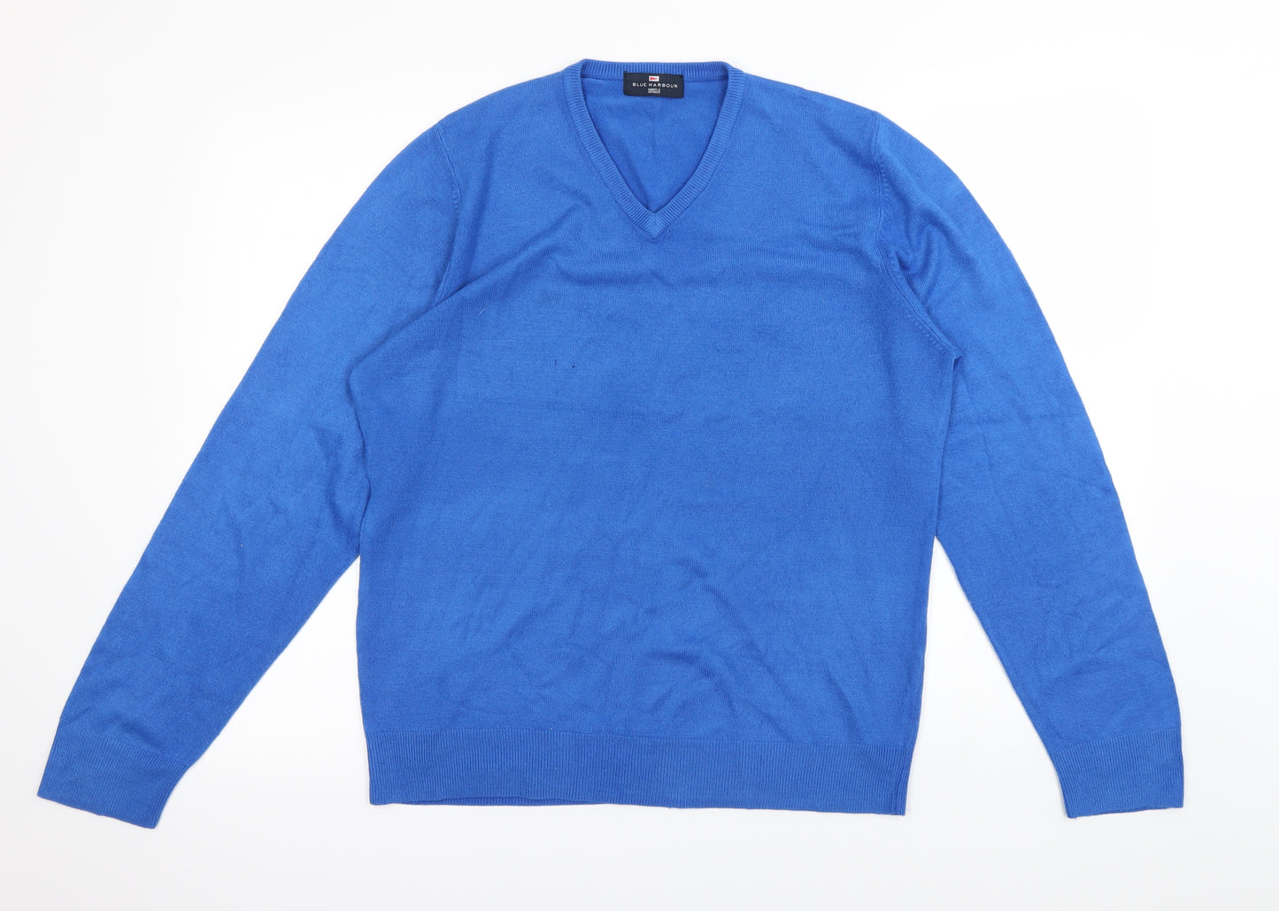 M&S Mens Blue   Henley Sweatshirt Size S