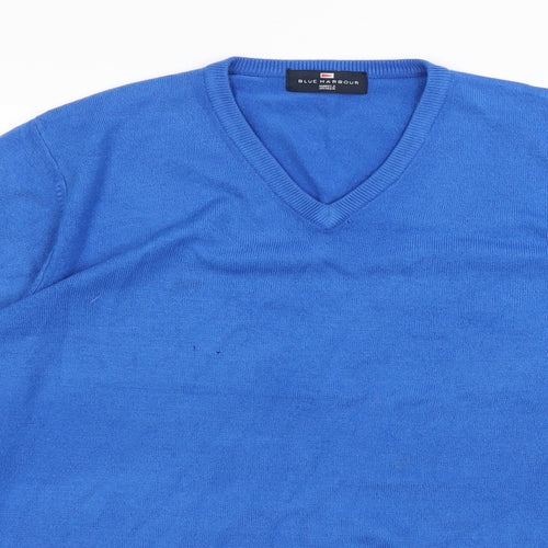 M&S Mens Blue   Henley Sweatshirt Size S