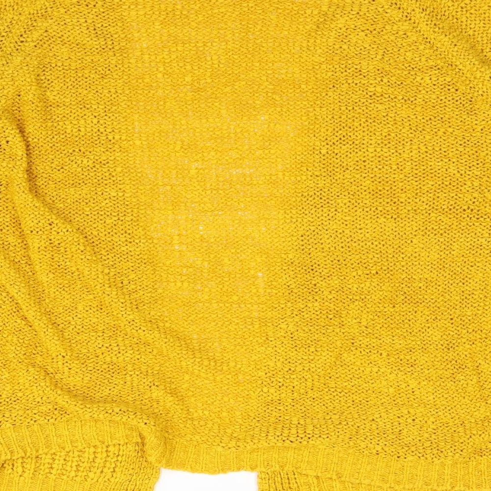Papaya Womens Yellow   Cardigan Jumper Size S
