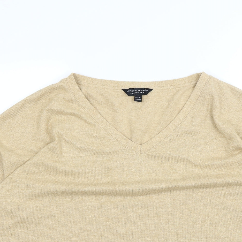 Dorothy Perkins Womens Beige   Pullover Jumper Size 14
