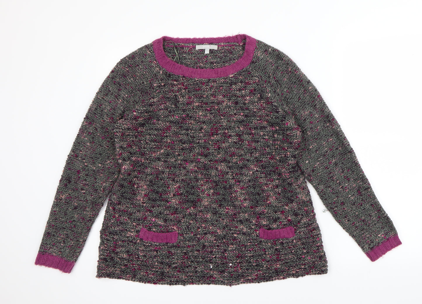 Per Una Womens Multicoloured Houndstooth  Pullover Jumper Size 16