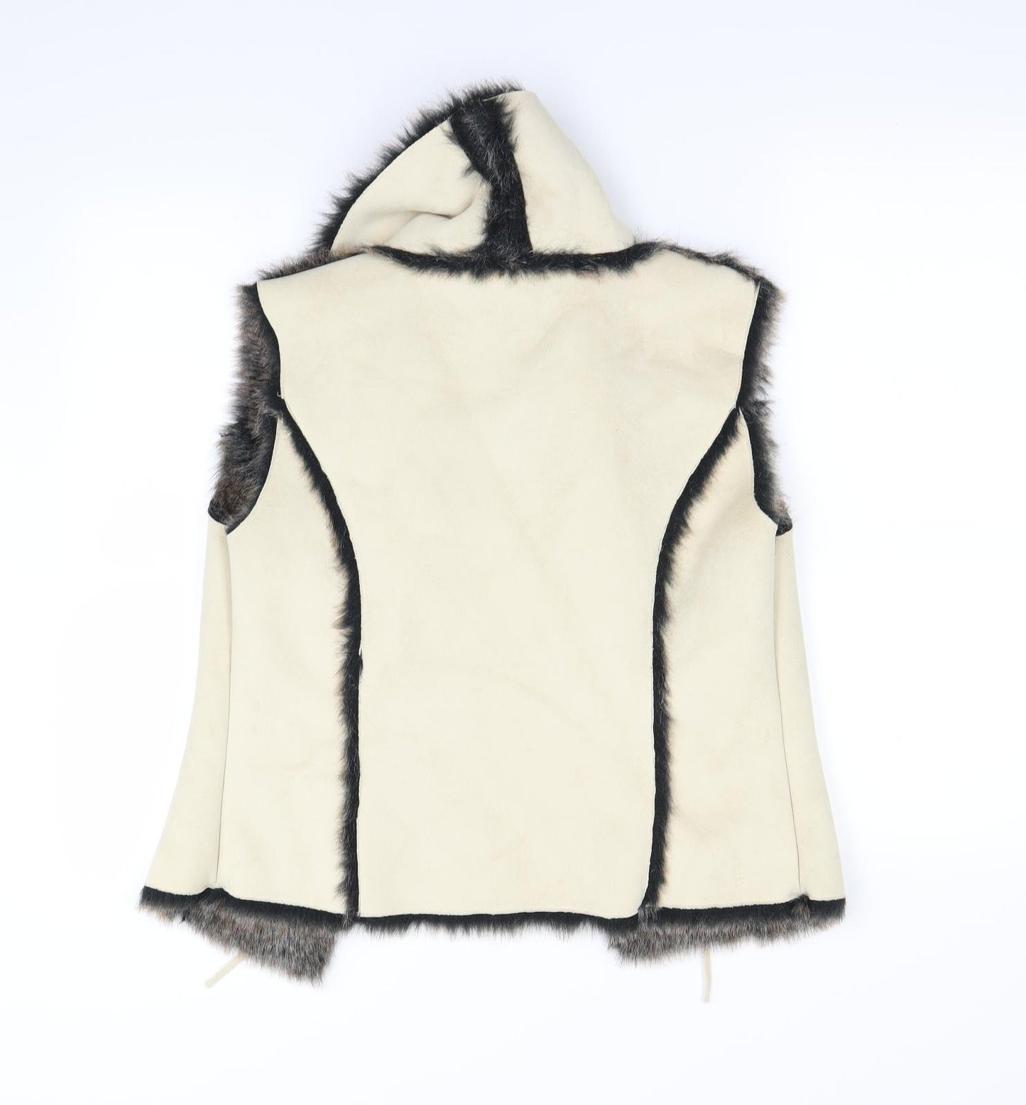 M&Co Womens Ivory   Gilet Coat Size 10