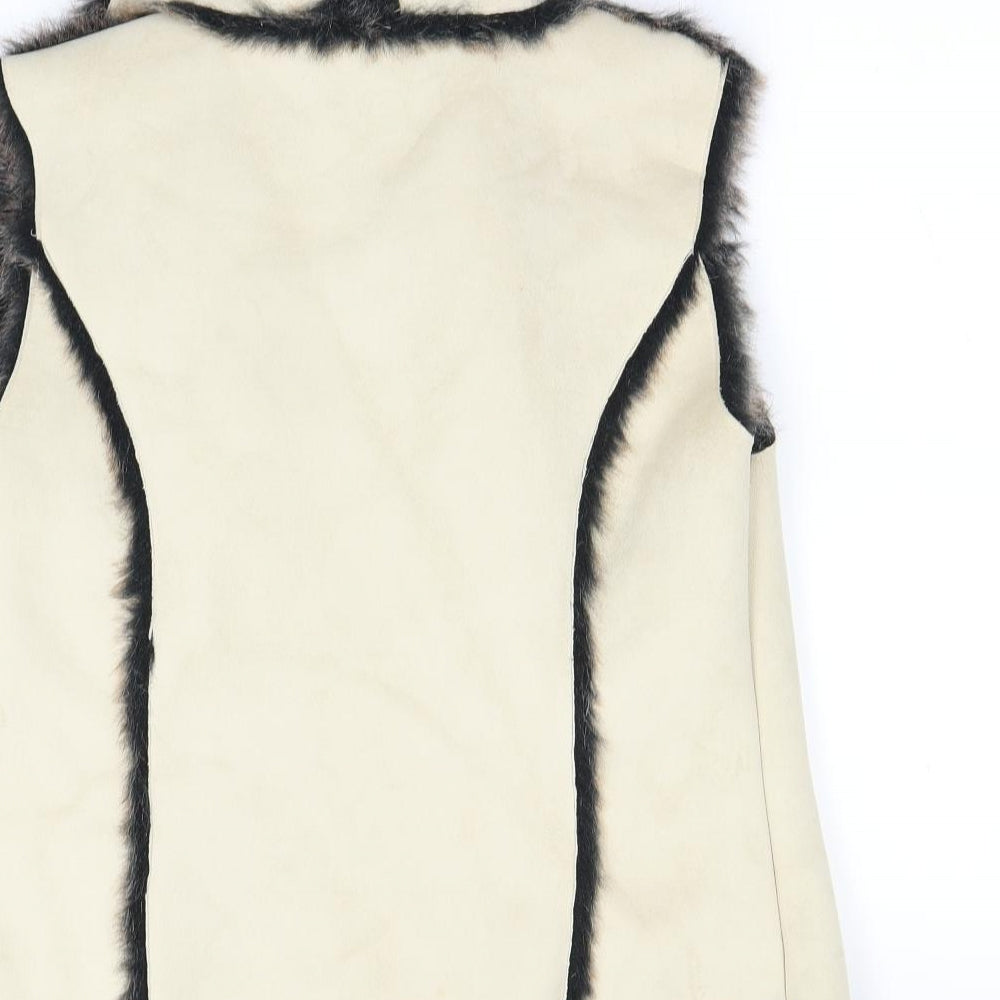 M&Co Womens Ivory   Gilet Coat Size 10