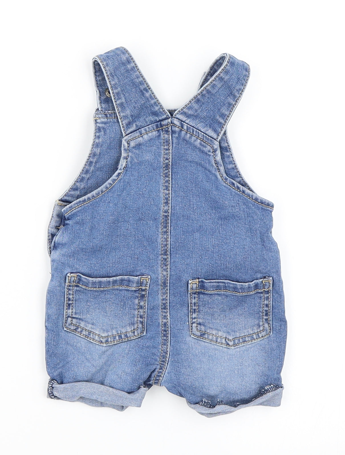 Fred & Flo Baby Blue   Dungaree One-Piece Size 0-3 Months