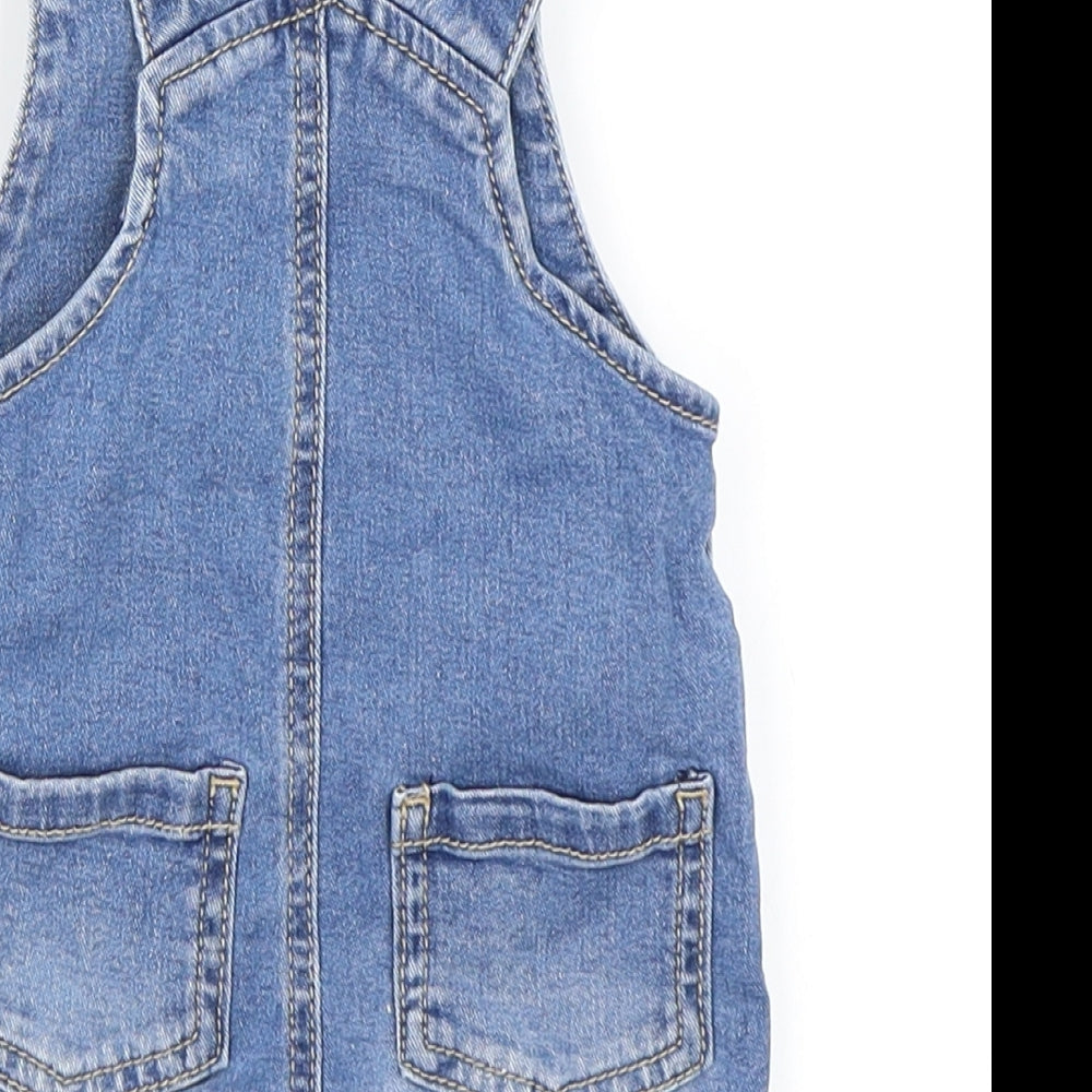 Fred & Flo Baby Blue   Dungaree One-Piece Size 0-3 Months