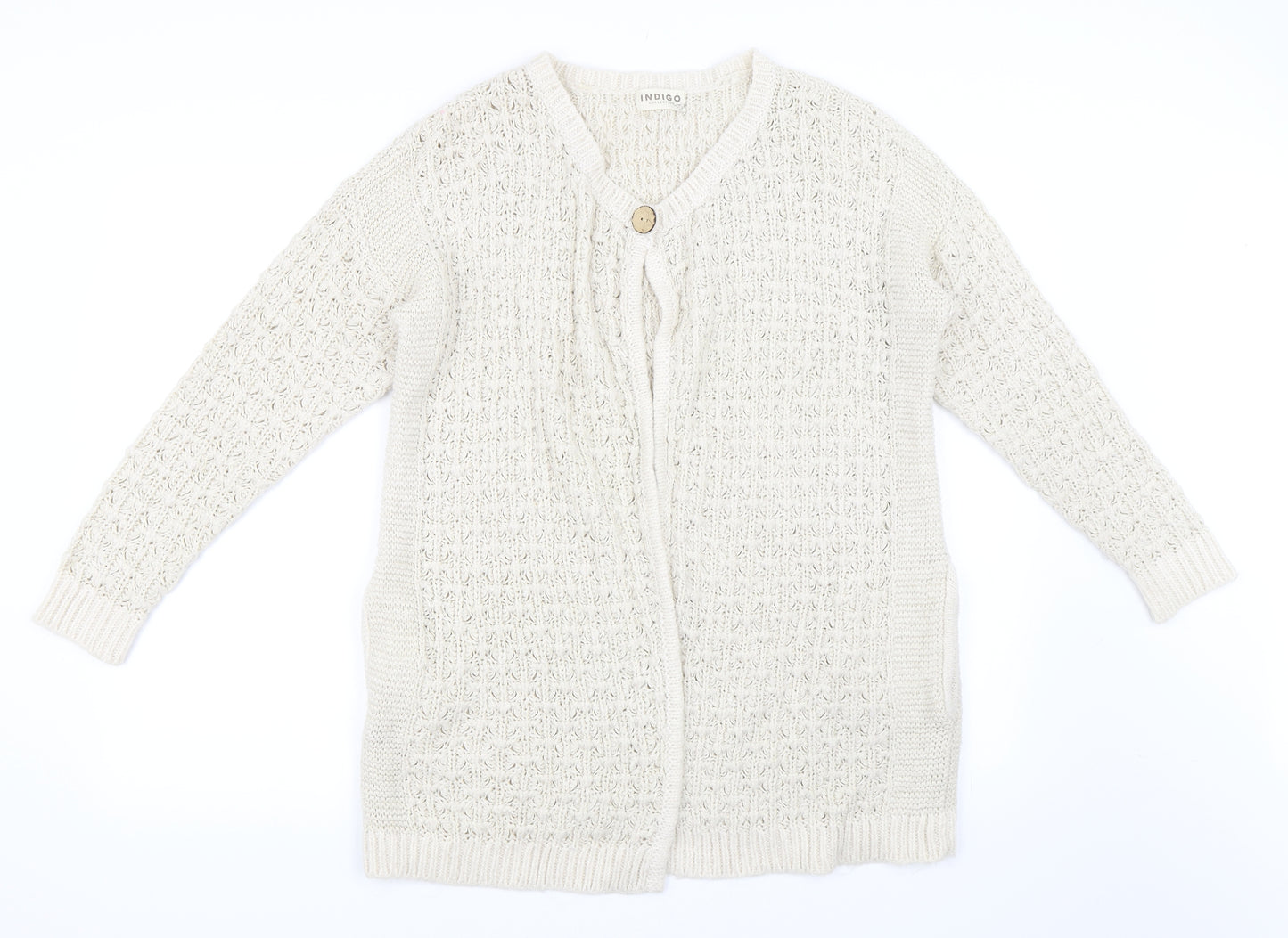 Marks and Spencer Womens Beige   Cardigan Jumper Size 16