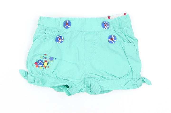 mamas & papas Girls Blue Cargo Trousers Size 3-6 Months - Shorts