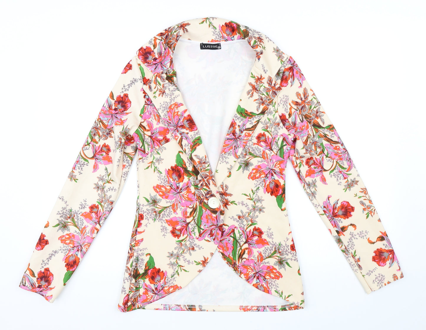 Lustre Womens Multicoloured Floral  Jacket Blazer Size 8