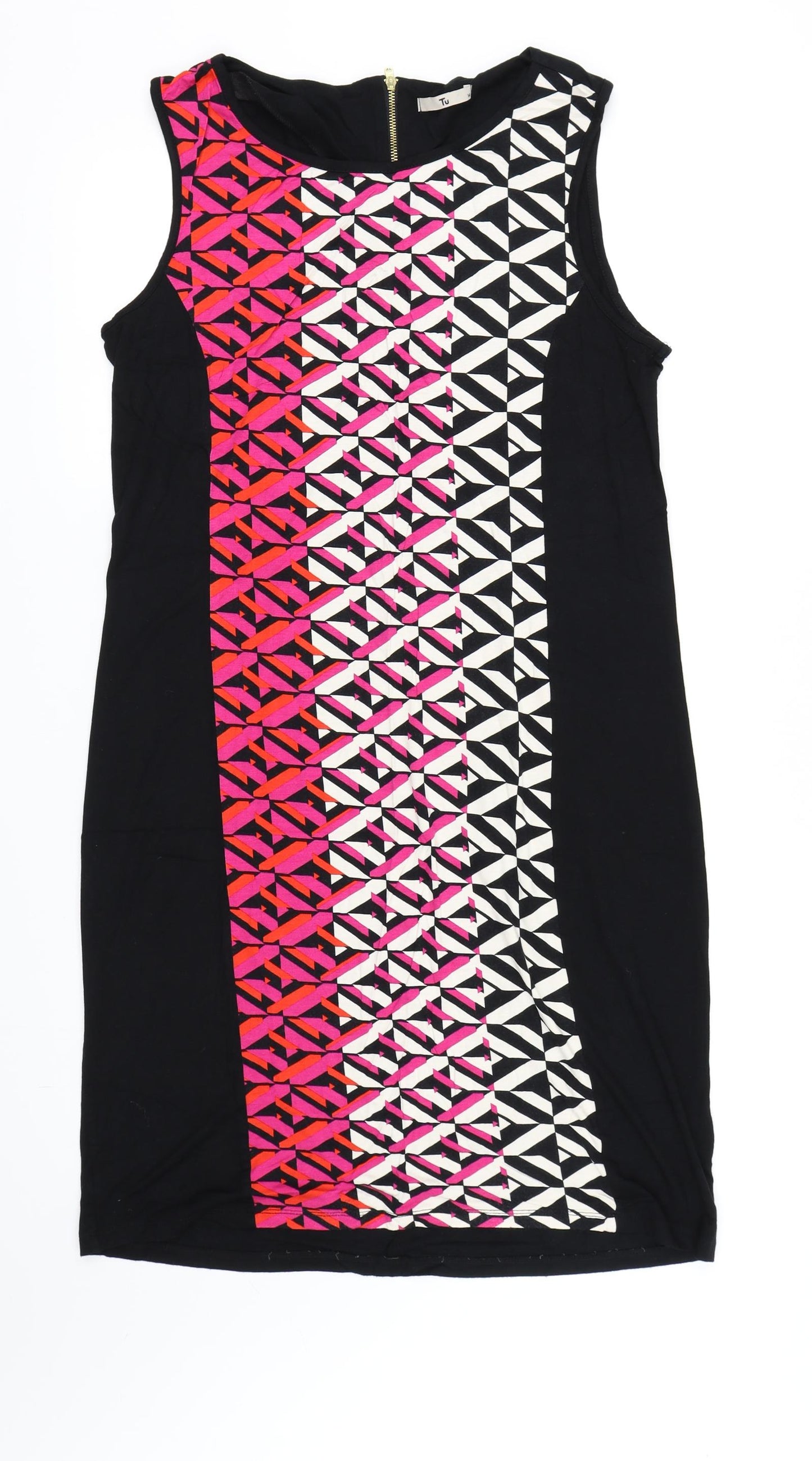 TU Womens Pink Geometric  Bodycon  Size 14