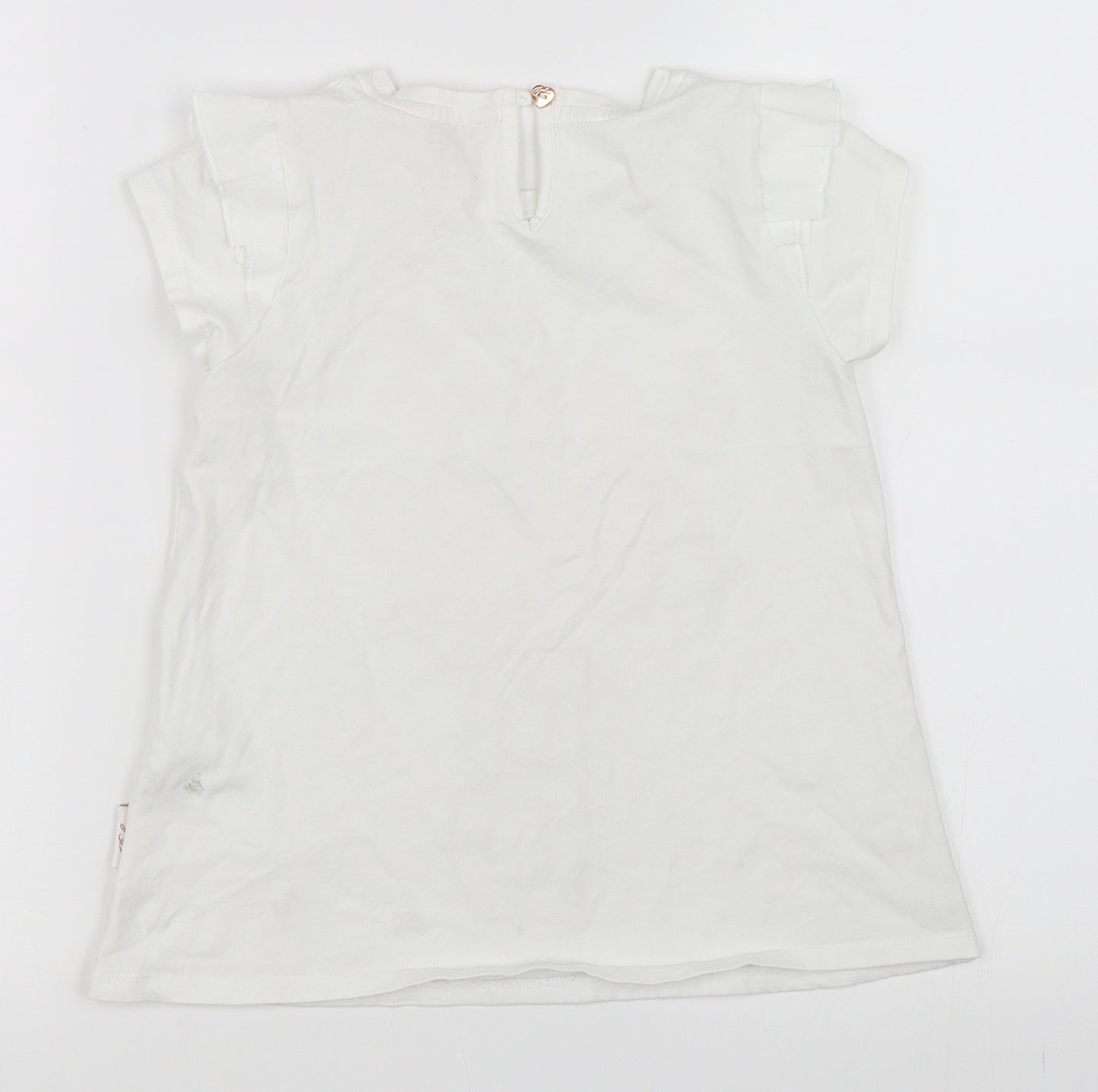 Ted Baker Girls White   Basic T-Shirt Size 7-8 Years