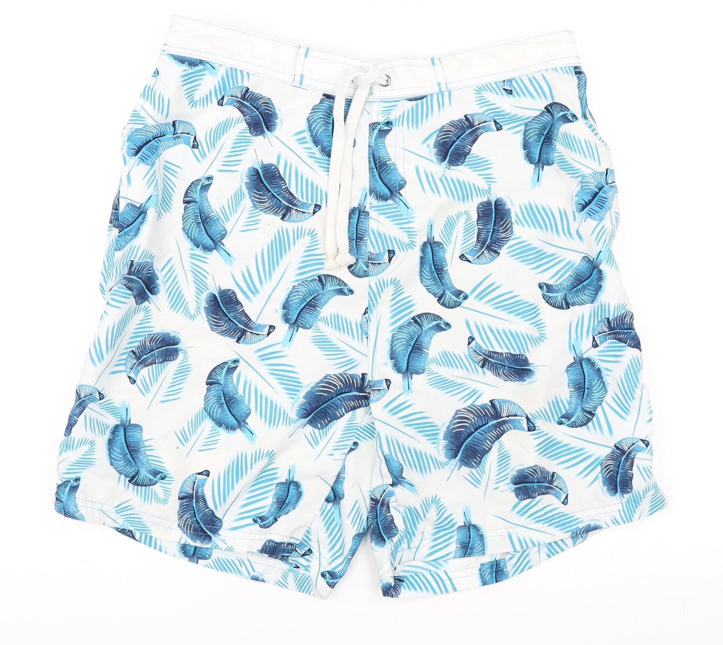 Tom Franks Mens Blue Floral  Sweat Shorts Size M - Swim Short