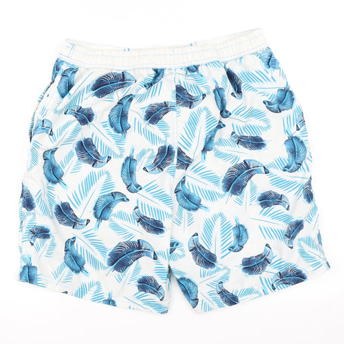 Tom Franks Mens Blue Floral  Sweat Shorts Size M - Swim Short