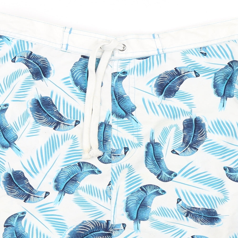 Tom Franks Mens Blue Floral  Sweat Shorts Size M - Swim Short