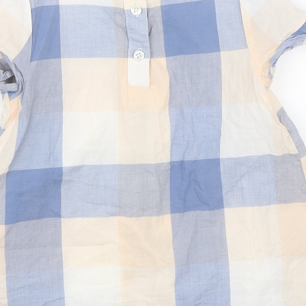 Nutmeg Girls Blue Check  T-Shirt Dress  Size 2-3 Years