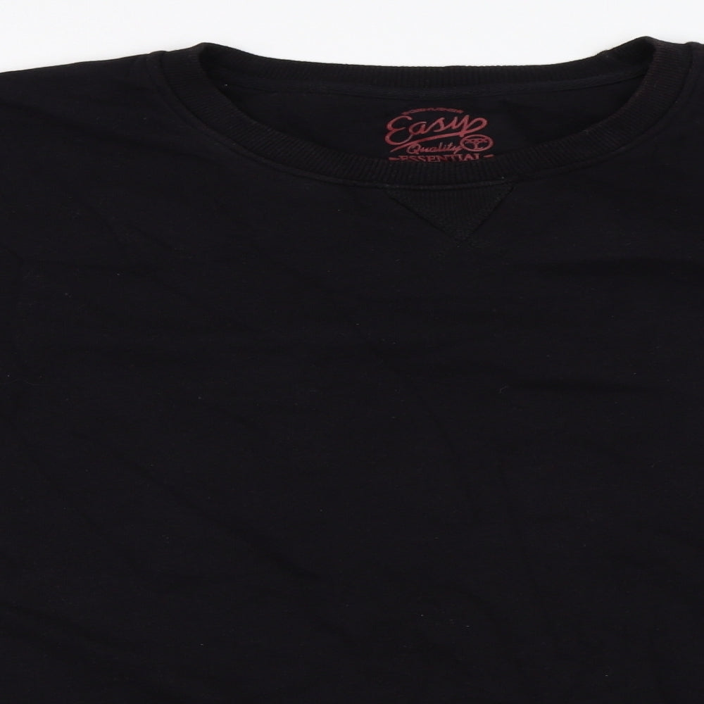 Easy Mens Black   Pullover Sweatshirt Size 3XL