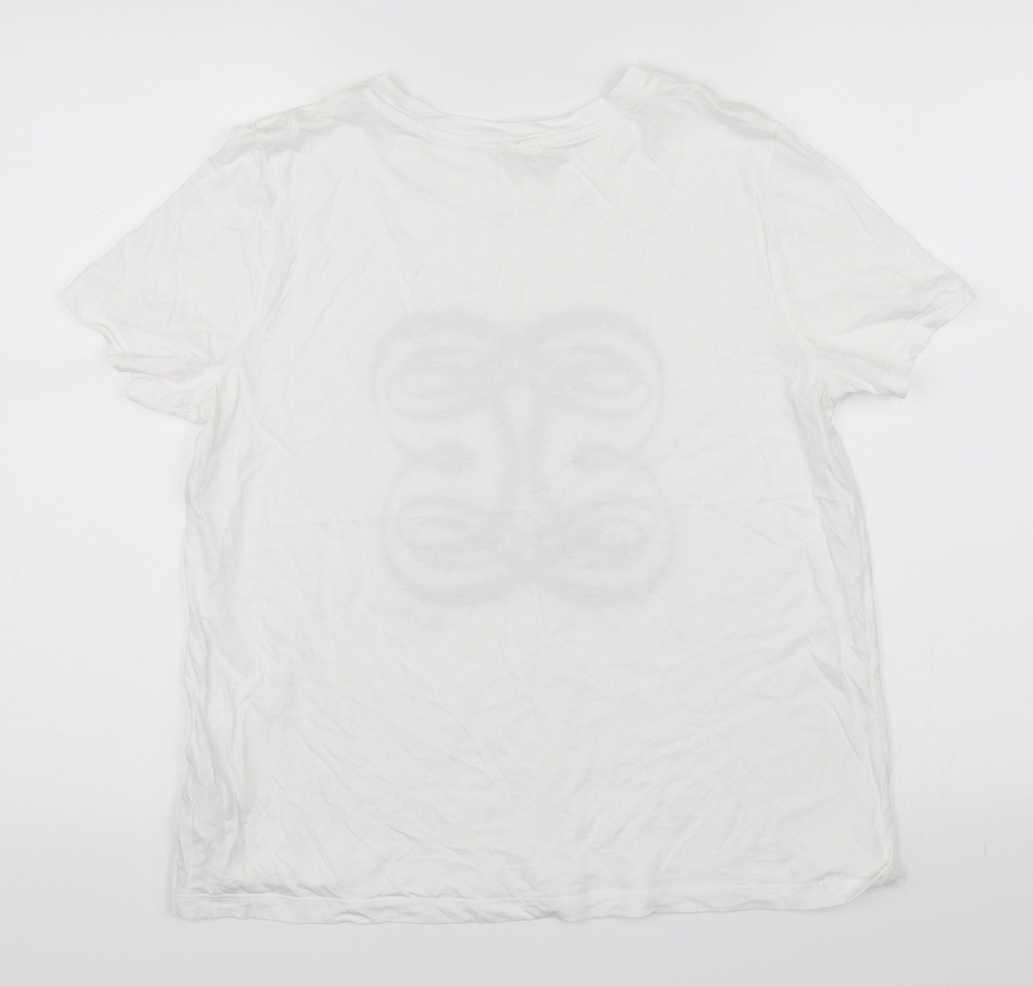 H&M Womens White   Basic T-Shirt Size M