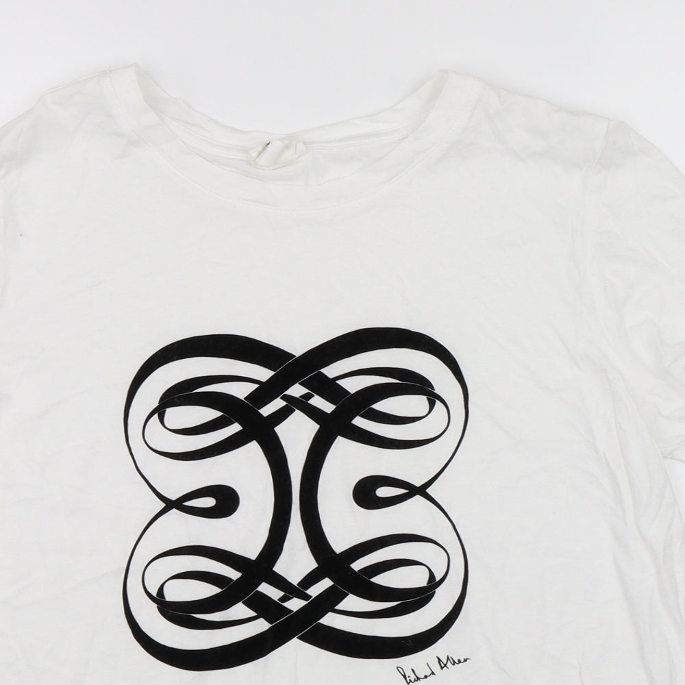 H&M Womens White   Basic T-Shirt Size M