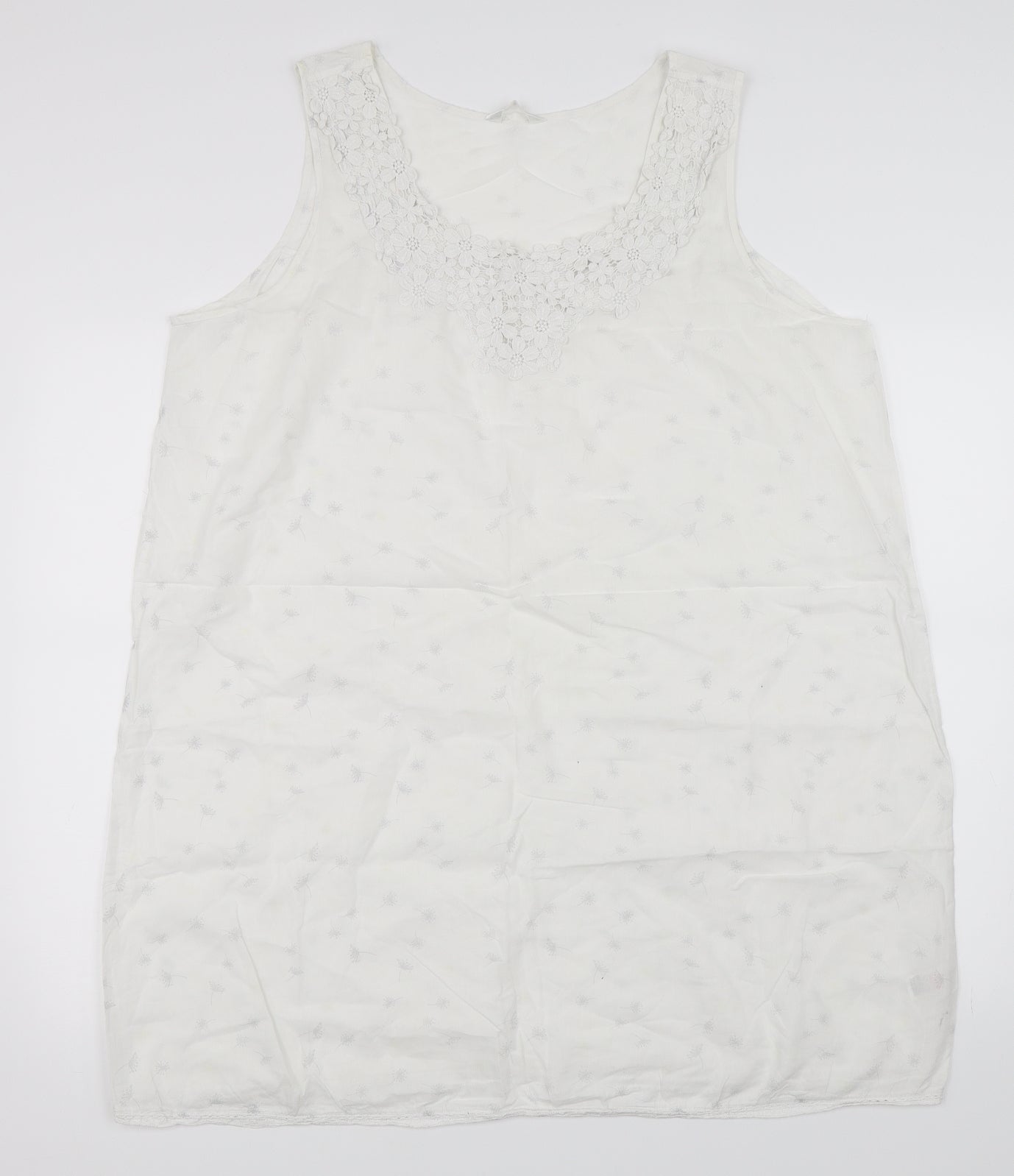 Marks and Spencer Womens White Floral   Nightshirt Size 16