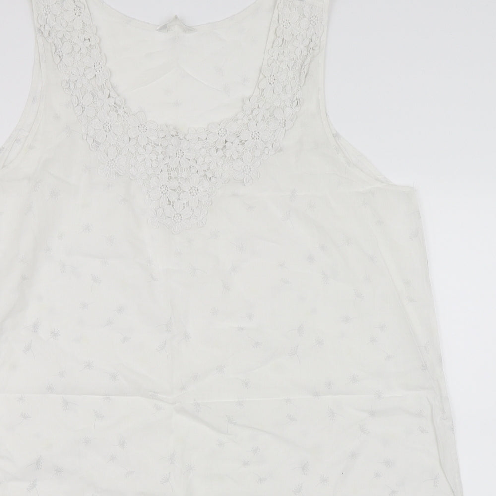 Marks and Spencer Womens White Floral   Nightshirt Size 16
