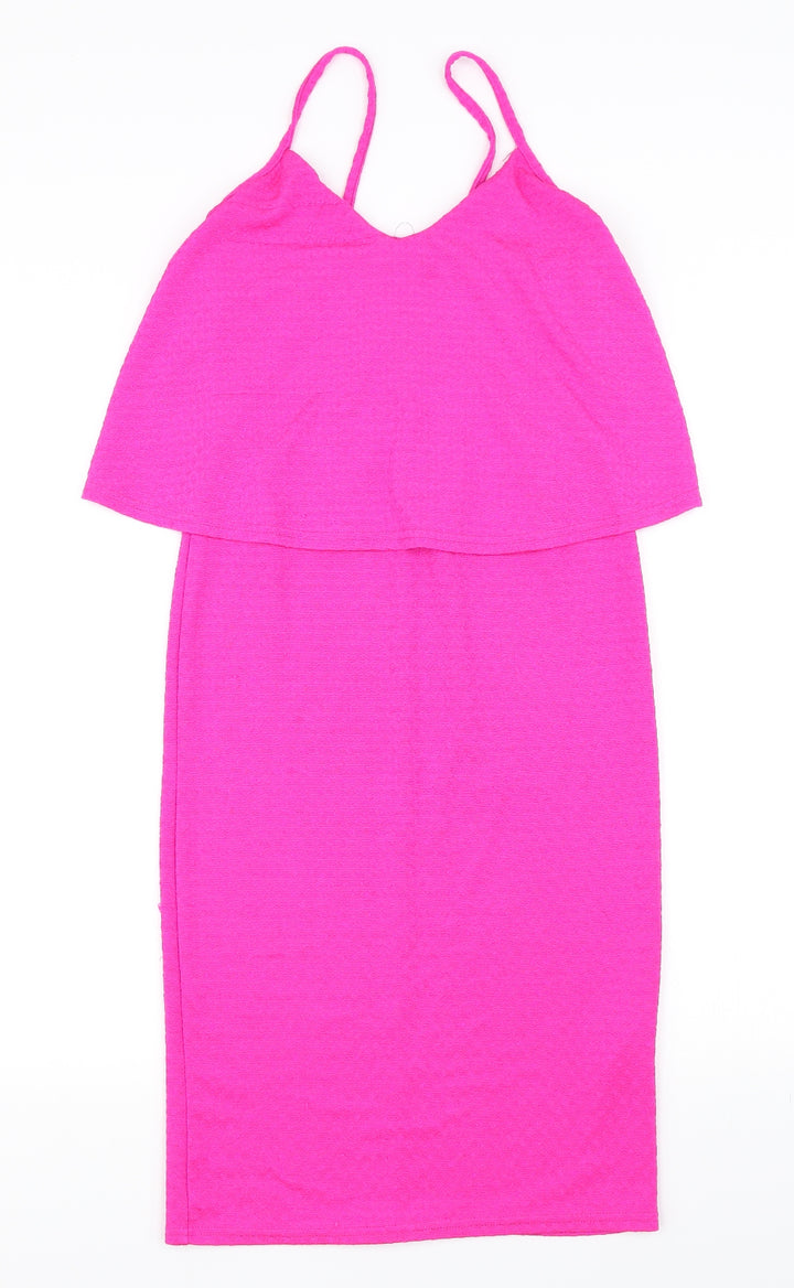 Kiah Womens Pink Bodycon Size 10