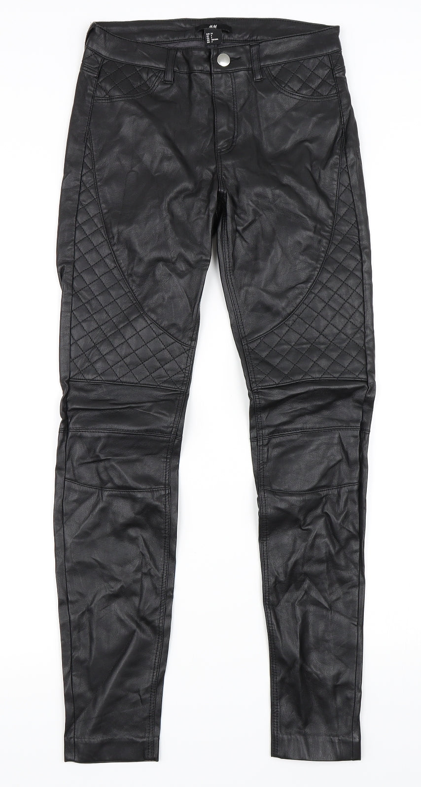 H&M Womens Black   Trousers  Size 8 L29 in