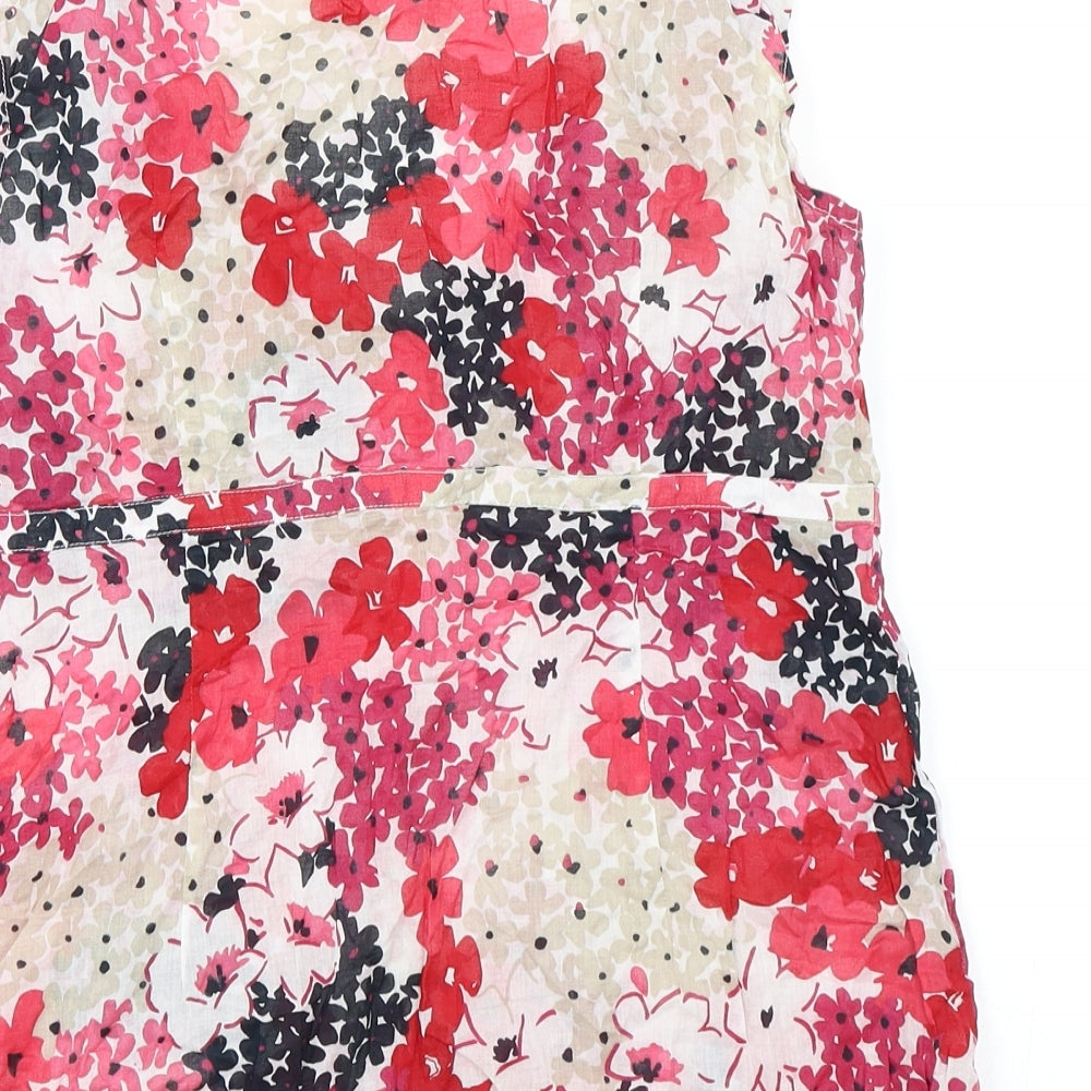 Great Plains Womens Red Floral  Basic Tank Size M