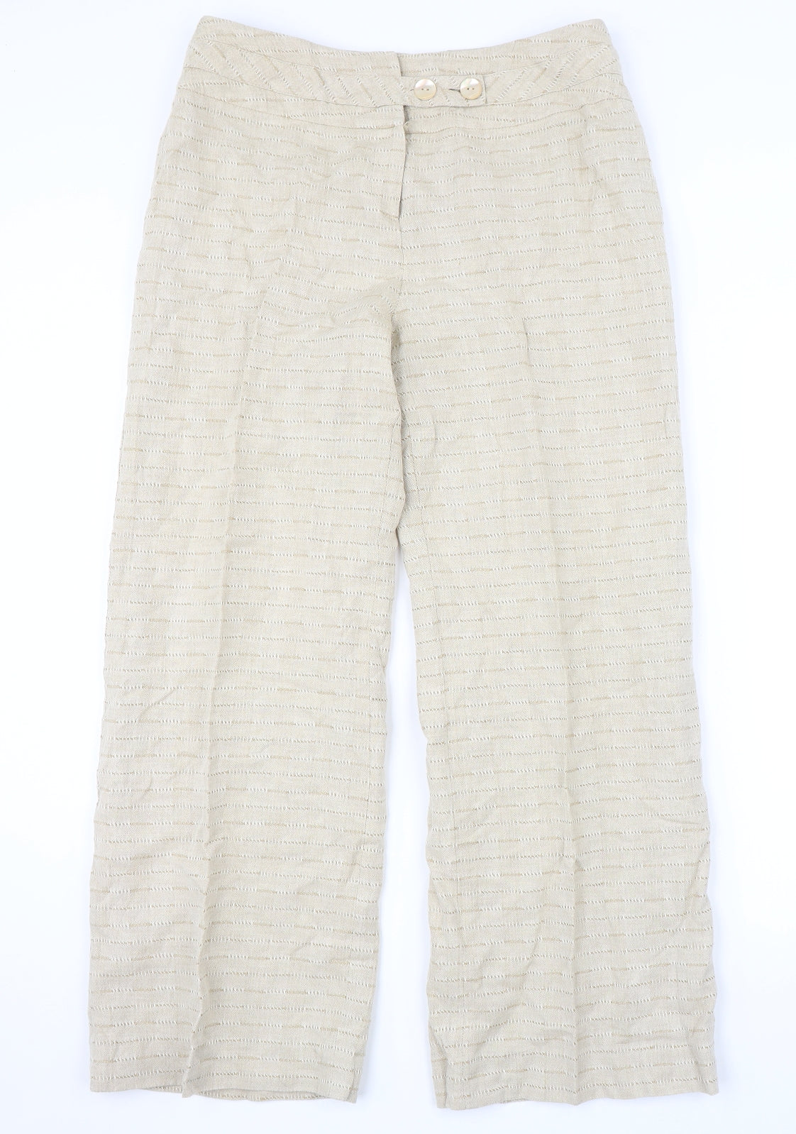 Kaliko Womens Beige   Trousers  Size 12 L28 in