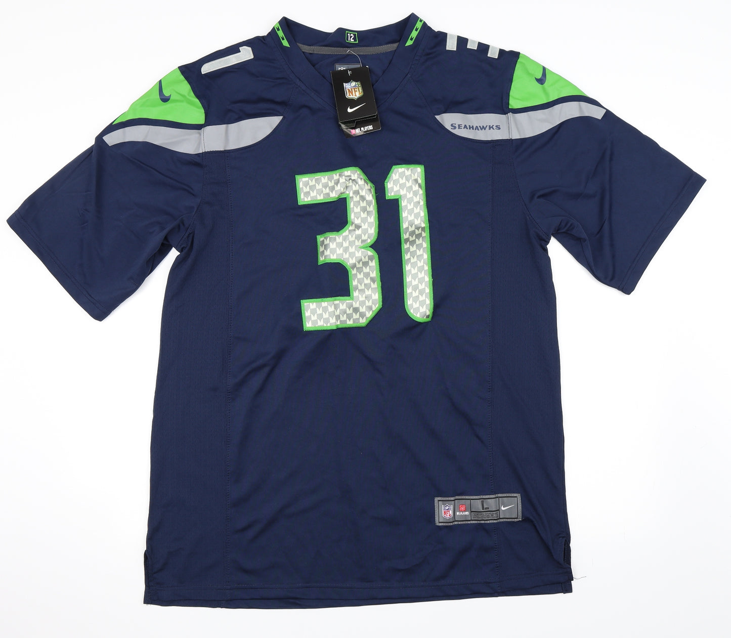 Nike Mens Blue    T-Shirt Size L  - NFL Seahawks