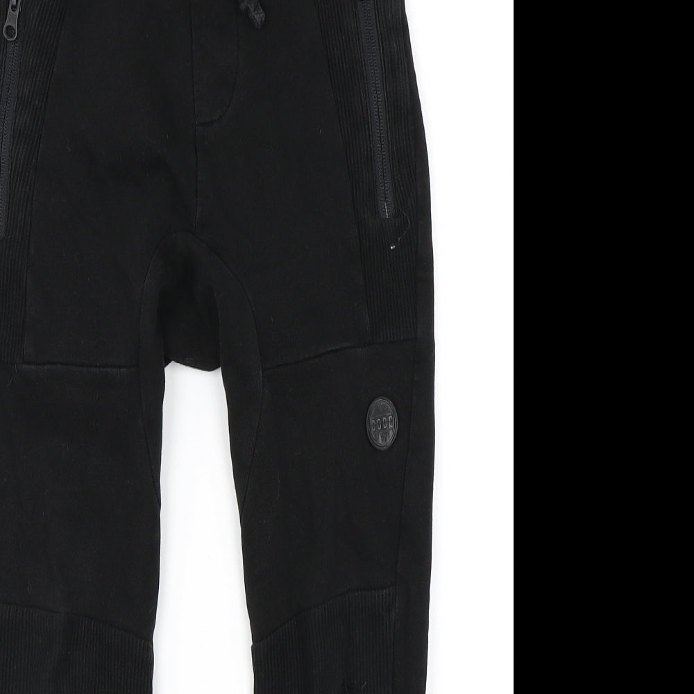 F&F Boys Black   Jogger Trousers Size 6-7 Years