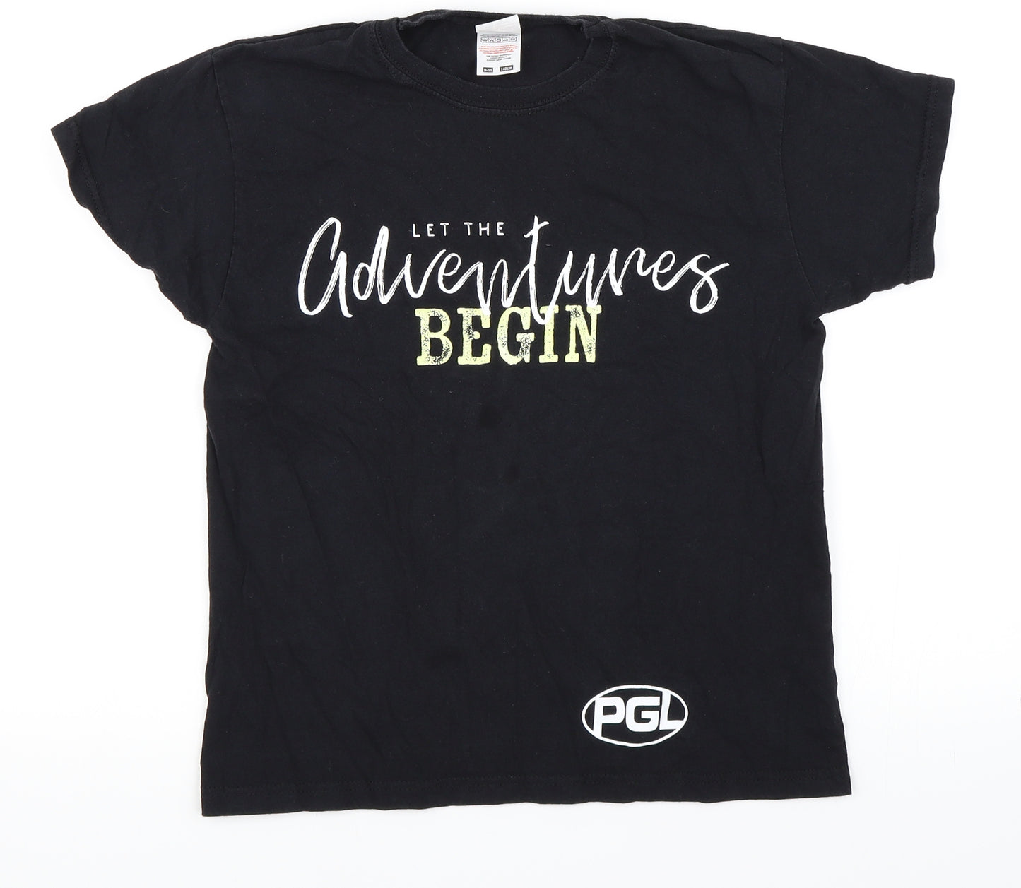 Fruit of the Loom Girls Black   Basic T-Shirt Size 9 Years