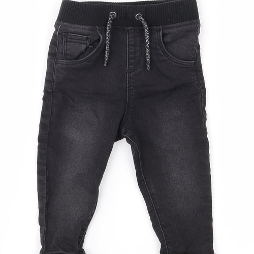 Fred & Flo Baby Black   Jogger Jeans Size 9-12 Months
