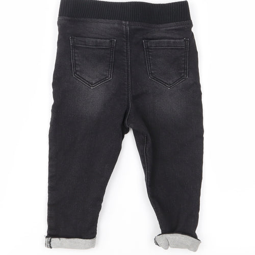 Fred & Flo Baby Black   Jogger Jeans Size 9-12 Months