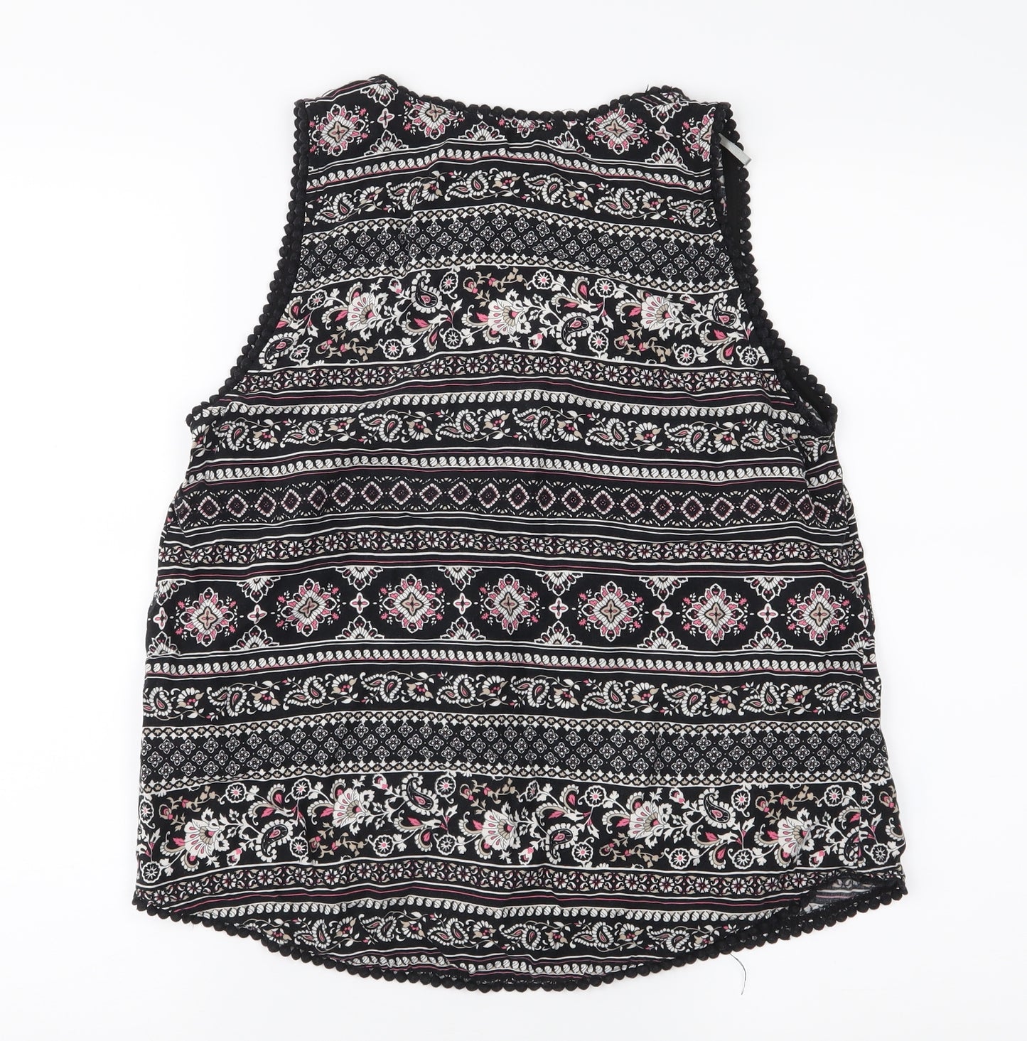Dorothy Perkins Womens Black Paisley  Basic Tank Size 8