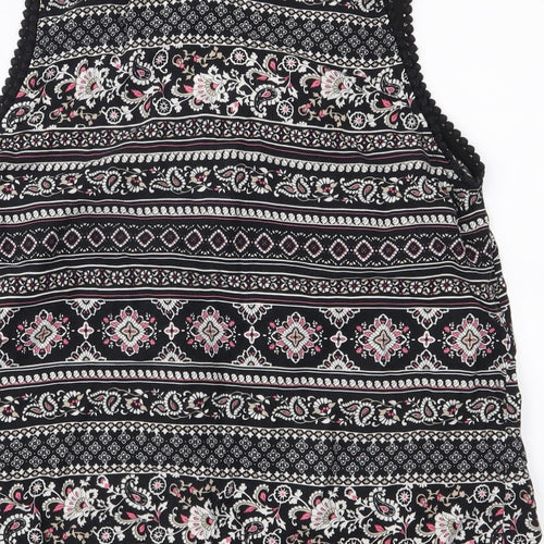 Dorothy Perkins Womens Black Paisley  Basic Tank Size 8