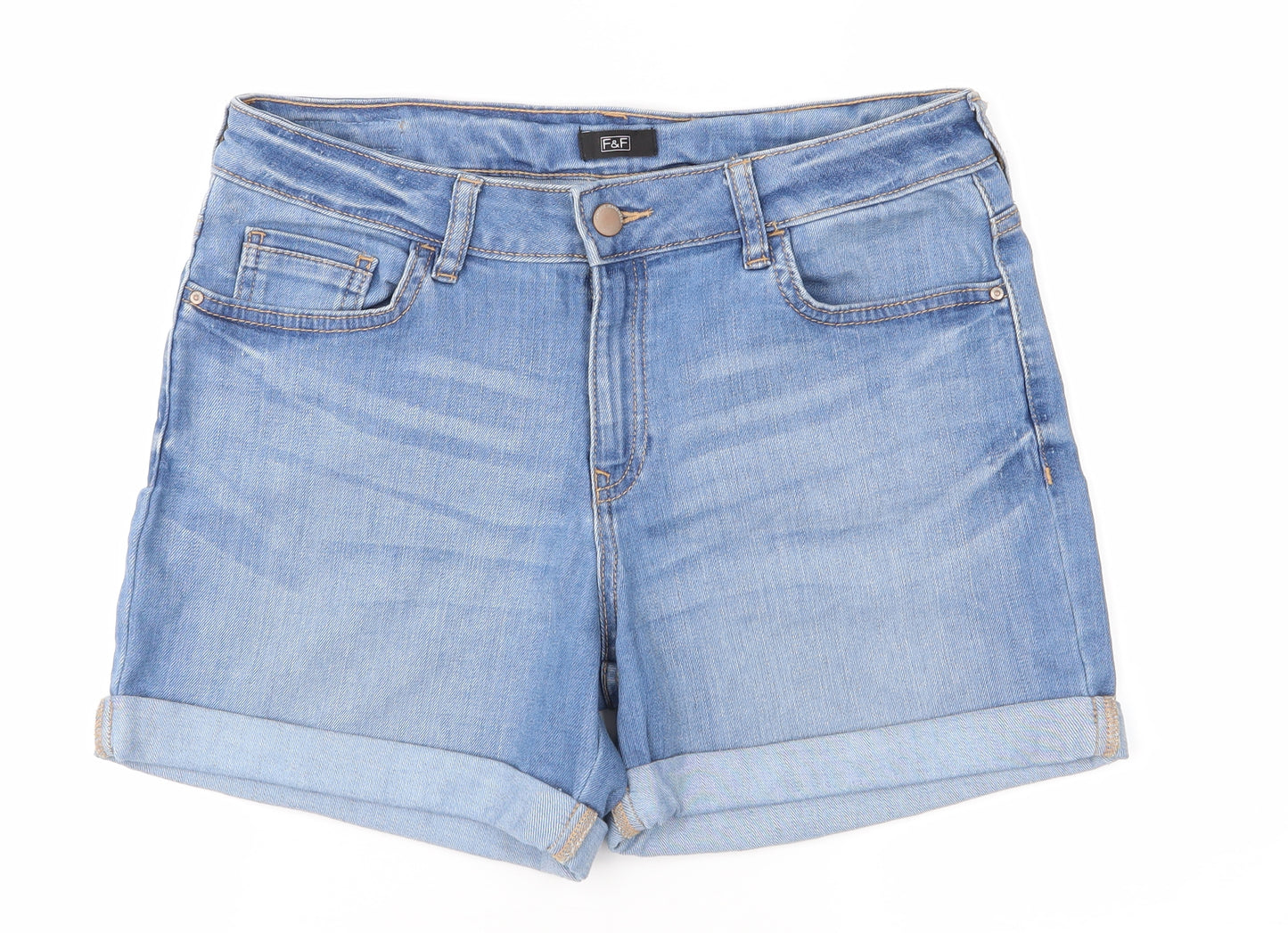 F&F Womens Blue   Hot Pants Shorts Size 10