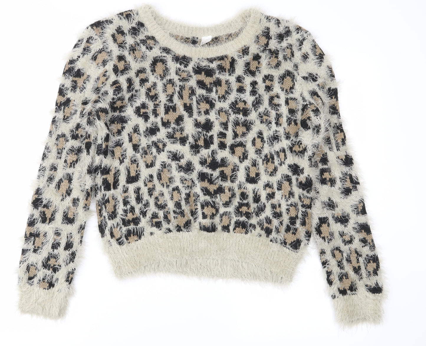 Divided by H&M Womens Brown Animal Print  Pullover Jumper Size XS