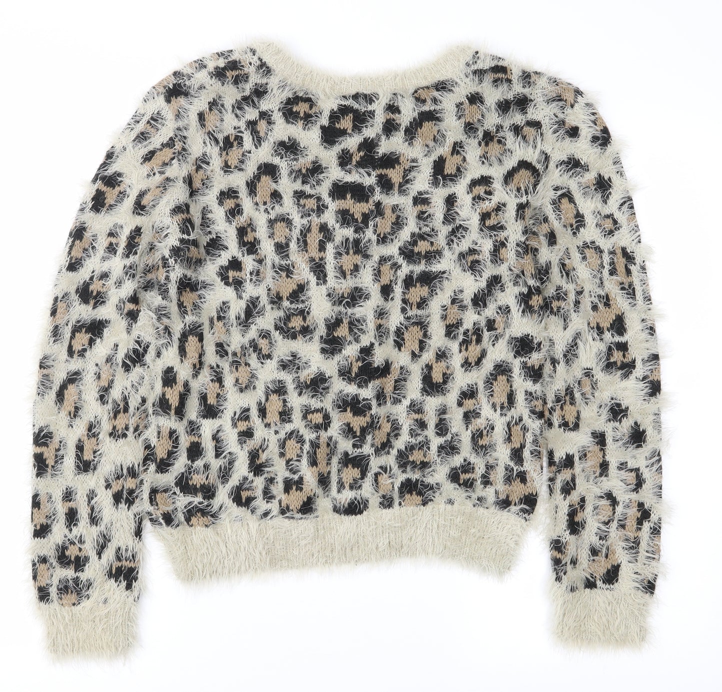 Divided by H&M Womens Brown Animal Print  Pullover Jumper Size XS