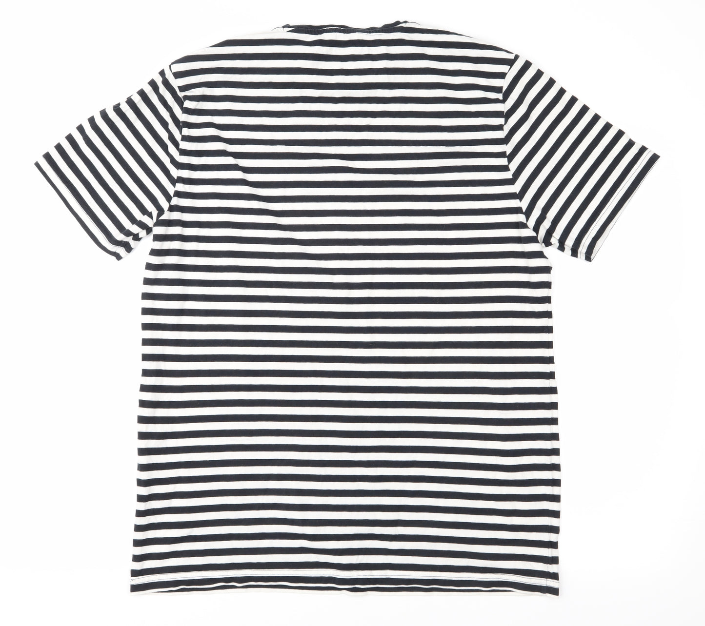 ONLY & SONS Mens Black Striped   T-Shirt Size L