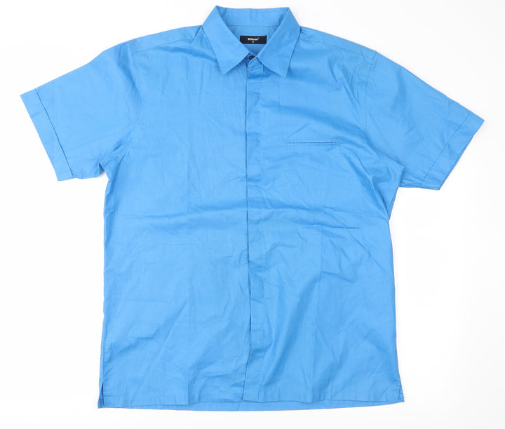 wilsons Mens Blue    Button-Up Size M