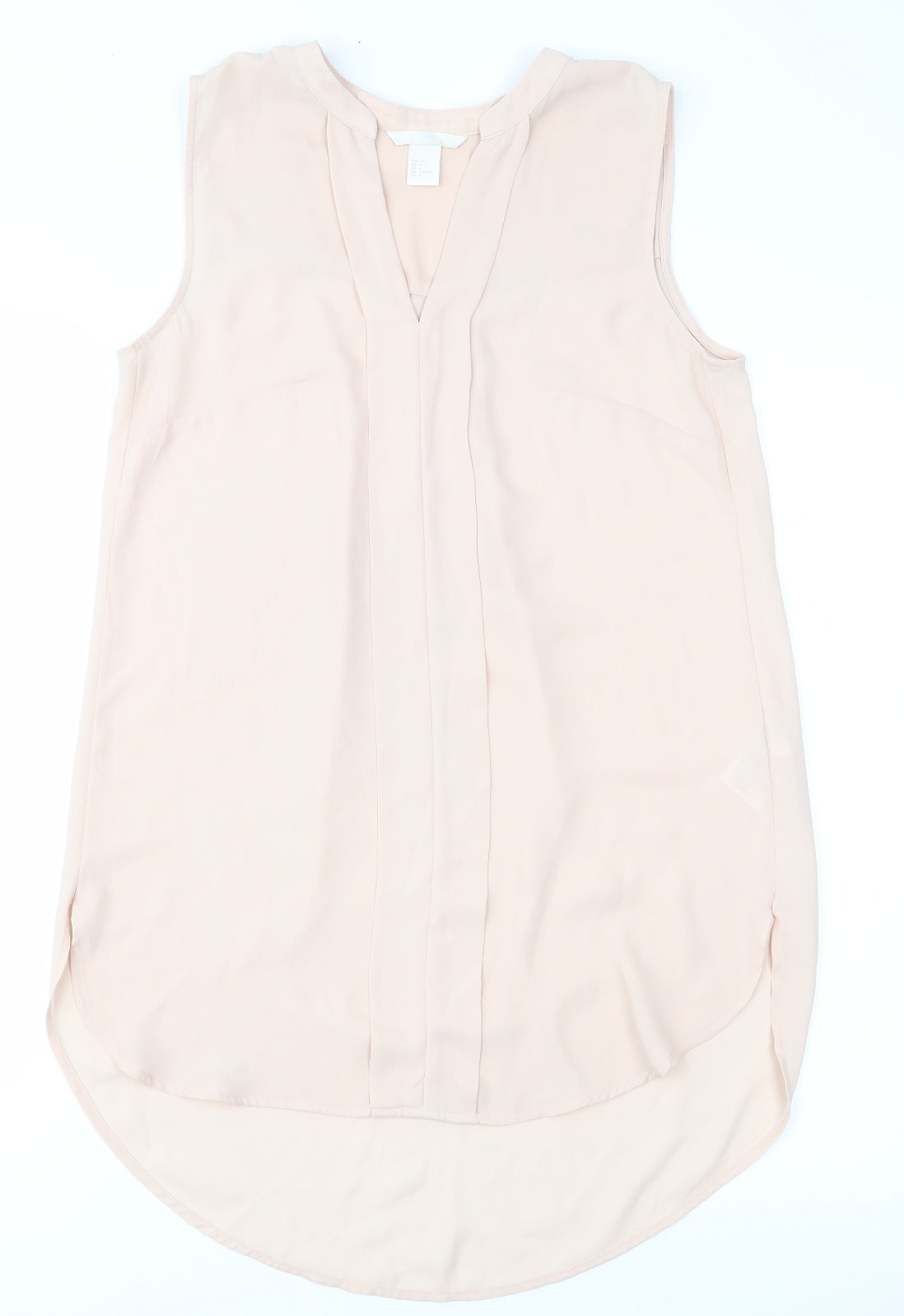 H&M Womens Pink   Basic Blouse Size 34  - See Through