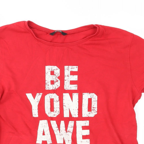 George Girls Red   Basic T-Shirt Size 13-14 Years