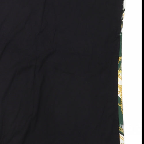 Papaya Womens Black Colourblock  Basic T-Shirt Size 10
