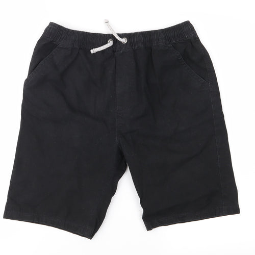 George Boys Black   Cargo Shorts Size 13-14 Years