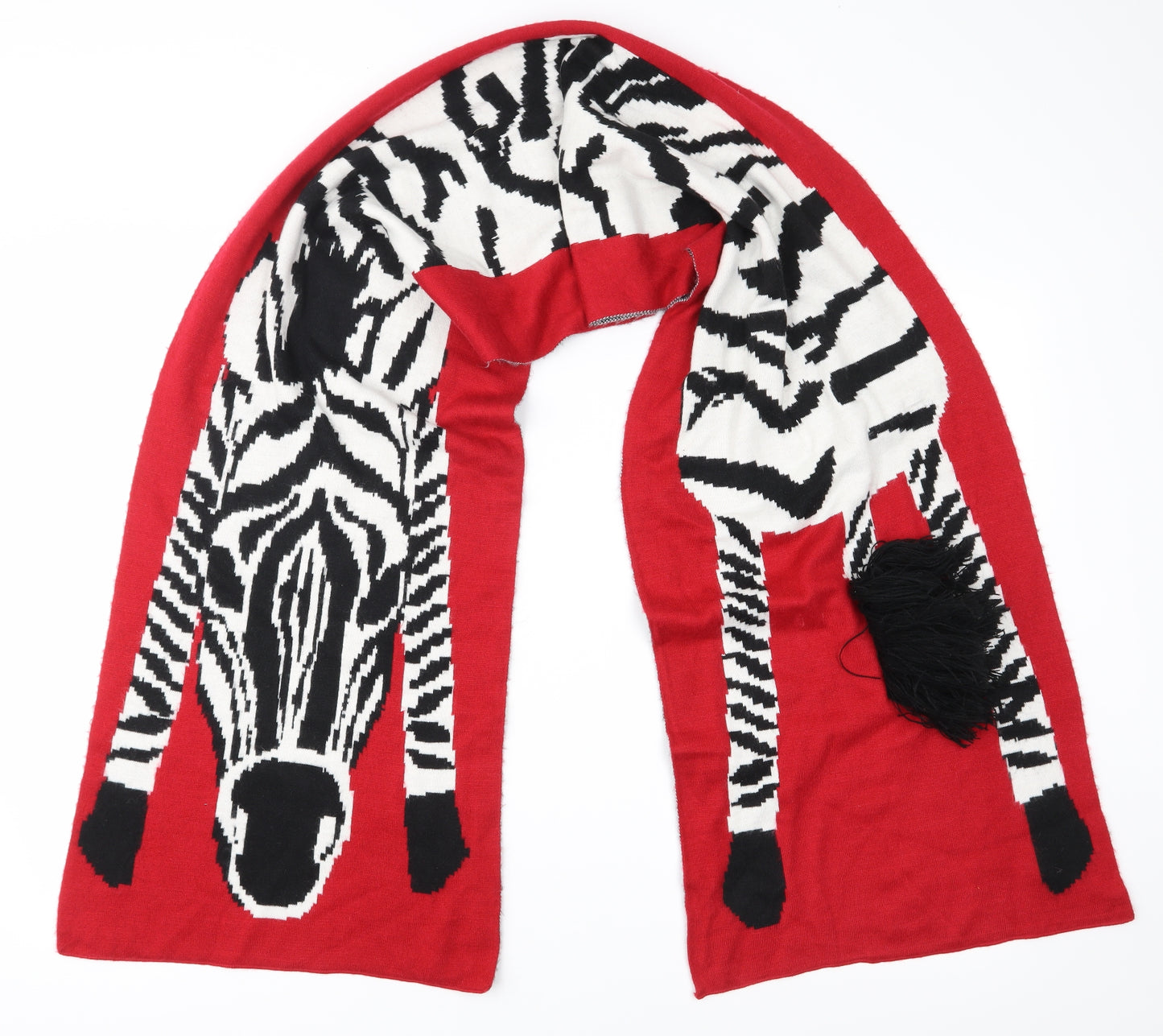 George Unisex Red Animal Print   Scarf