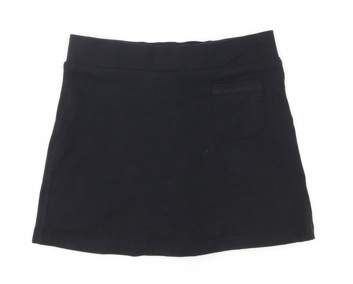 Marks and Spencer Girls Black   A-Line Skirt Size 6-7 Years