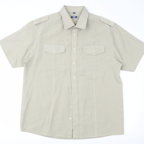 Easy Mens Beige    Button-Up Size L