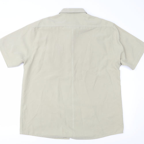 Easy Mens Beige    Button-Up Size L